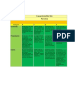 Rubrica Actividad 4 Pagina Web