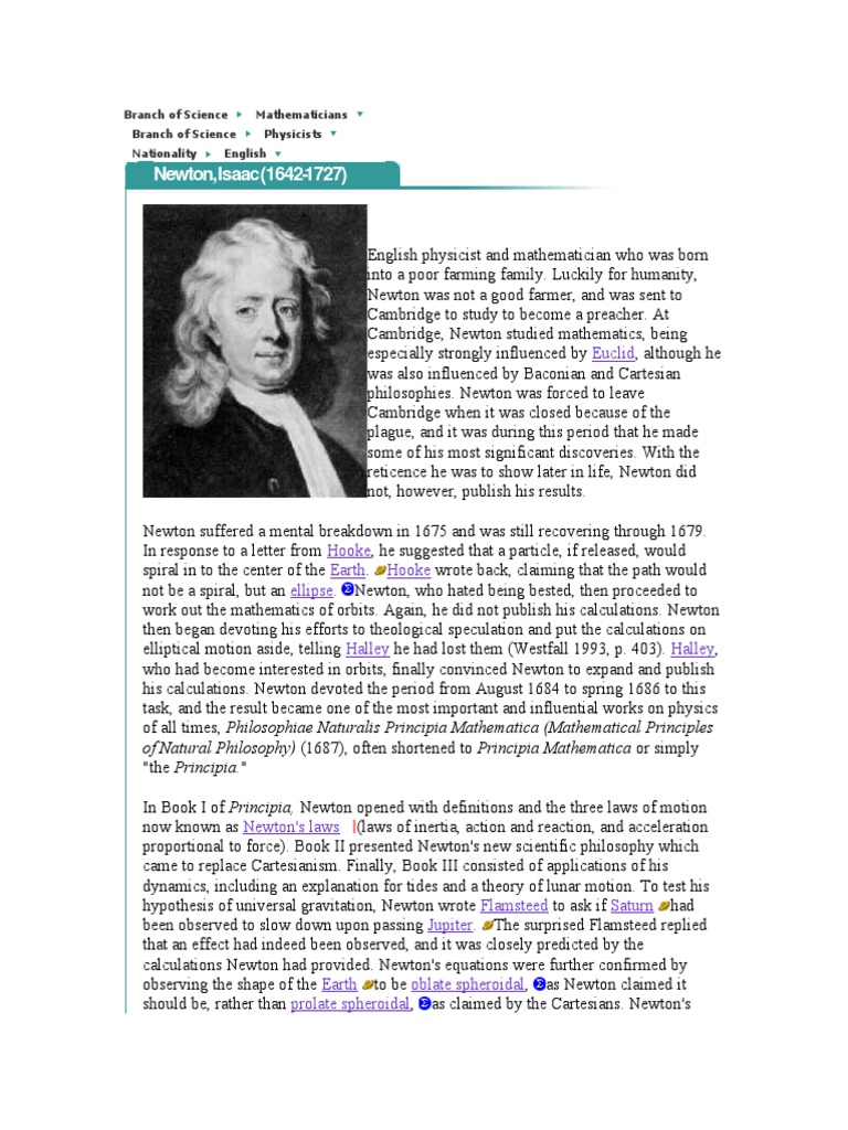 isaac newton biography in english pdf