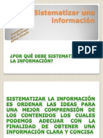 Sistematizar Una Informacin Taller 11