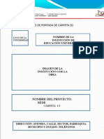 Portada Proy Infraest. (Para Planta Fisica)