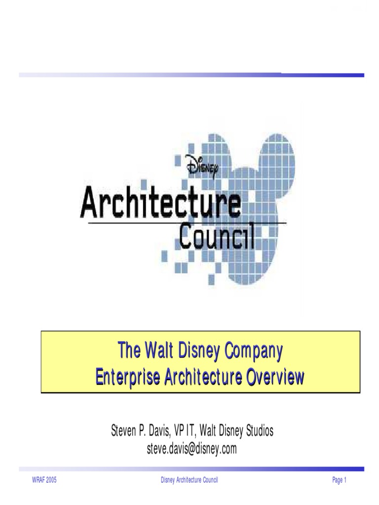 Disney Enterprise Architecture Overview | PDF | The Walt Disney Company ...