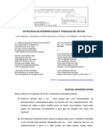 estratégia de interpretação e tradução de textos