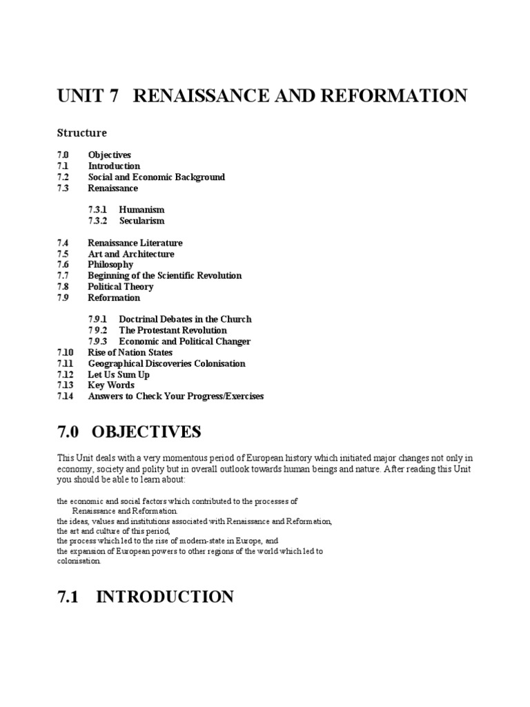 Renaissance and Reformation Overview | PDF | Sacraments | Renaissance