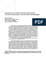 Evaluación técnicas detección DIF items dicotómicos