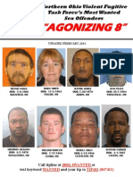 Northern Ohio Agonizing 8 Most Wanted Sex Offenders