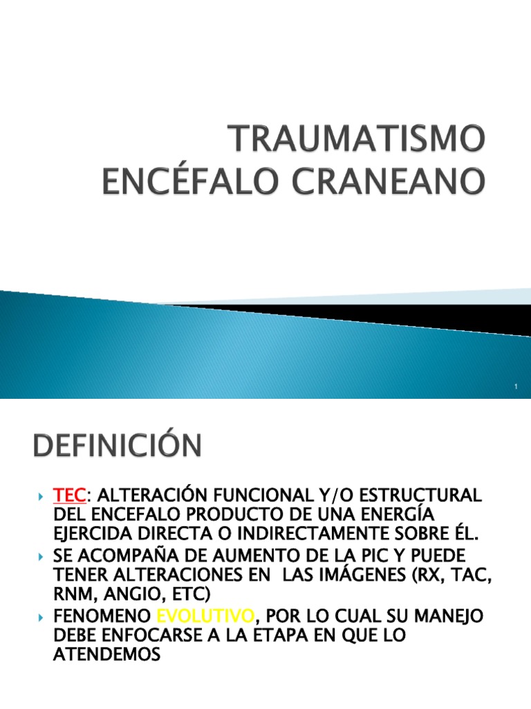 Manejo y Complicaciones del TEC | PDF | Isquemia | Especialidades Medicas