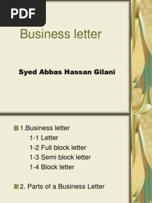 11 Business Letter