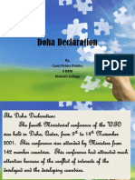 Doha Declaration: By, Carol Peters Prabhu Ii BBM Mahesh College
