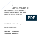 Report on lean manufacturing
