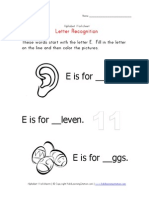 Words Letter E