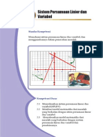 Mtk. Kls 8 Bab 4. Sistem Persamaan Linear Dan Variabel