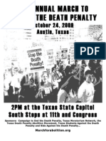 10th Annual March to Abolish Death Penalty Flyer One