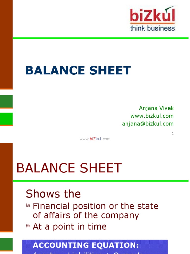 presentation of debenture in balance sheet