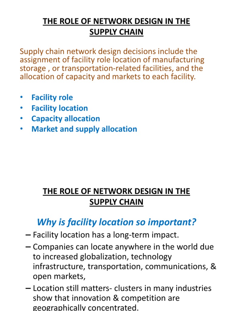 Importance of Supply Chain Network Design | PDF | United Automobile ...