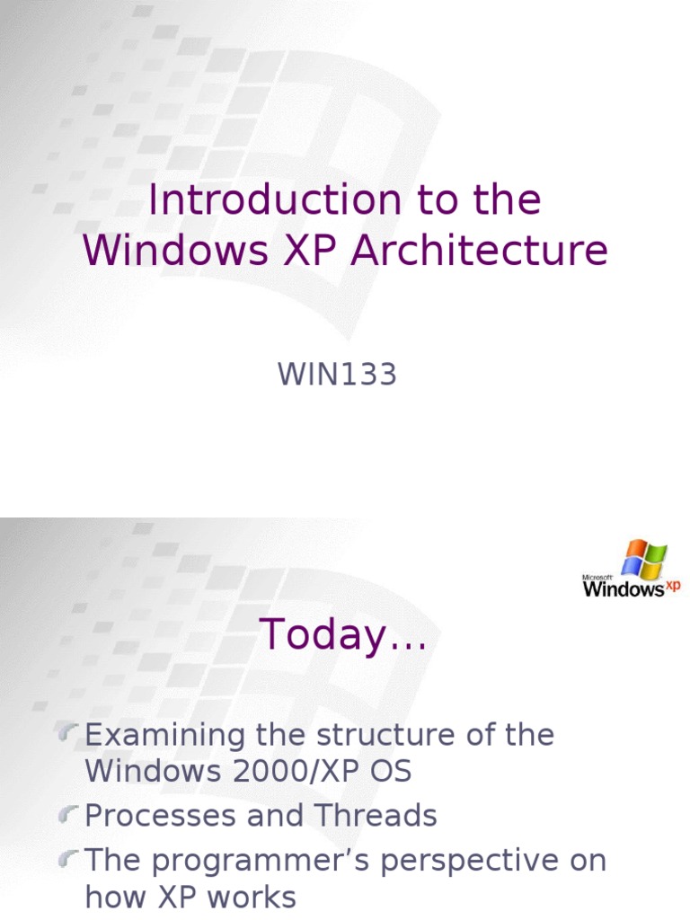 Windows XP Architecture Overview | PDF | Kernel (Operating System ...
