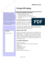Private IFR Rating: Civil Aviation Advisory Publication September 2000