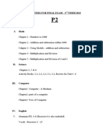 P-2 Pointers For Final Exam