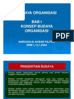 Konsep Budaya Organisasi Bab I