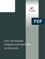 List of Major Foreign Investors in Poland 2011-Comments