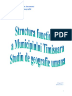 Structura Functionala a Municipiului Timisoara - Studiu de Geografie Umana