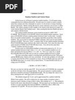 Generating Random Numbers on TI-84 | PDF | Subroutine | Statistical Theory
