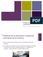 @Origenes de La Orientacion Educativa y Vocacional