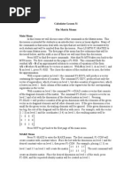 Calculator Lesson 31 The Matrix Menus Main Menu: Return To List of Lessons