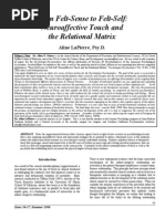 From Felt-Sense To Felt-Self - Neuroaffective Touch and The Relational Matrix PDF