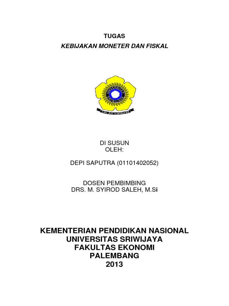Contoh Makalah Kebijakan Moneter