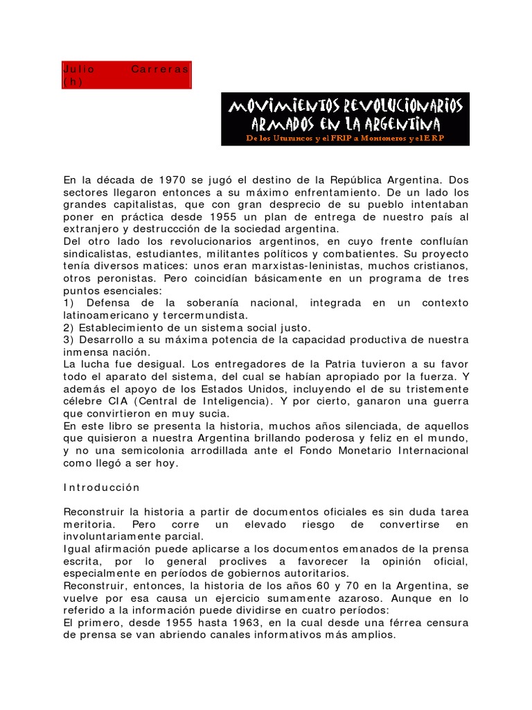 Mov Armados Che Guevara Guerra De Guerrillas