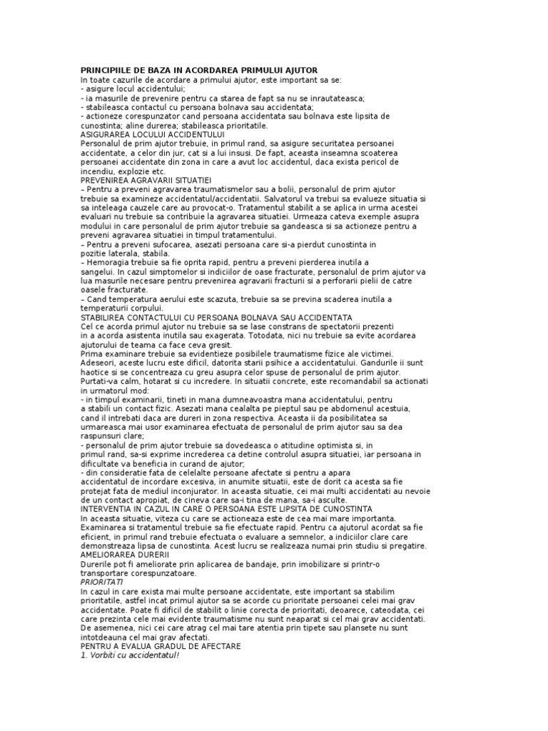 Manual Prim Ajutor | PDF