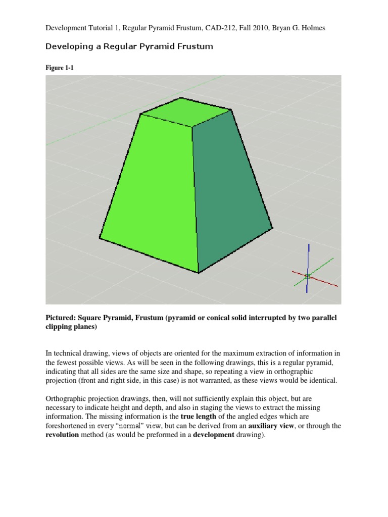 Pyramid Development Tutorial 1 | PDF | Radius | Perspective (Graphical)