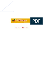 Chili Pepper Food Menu