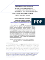 EKSPERIMEN MODEL PEMBELAJARAN DISCOVERY DAN TPS TERHADAP HASIL BELAJAR SISWA DITINJAU DARI KEMAMPUAN ANALOGI MATEMATIS SISWA