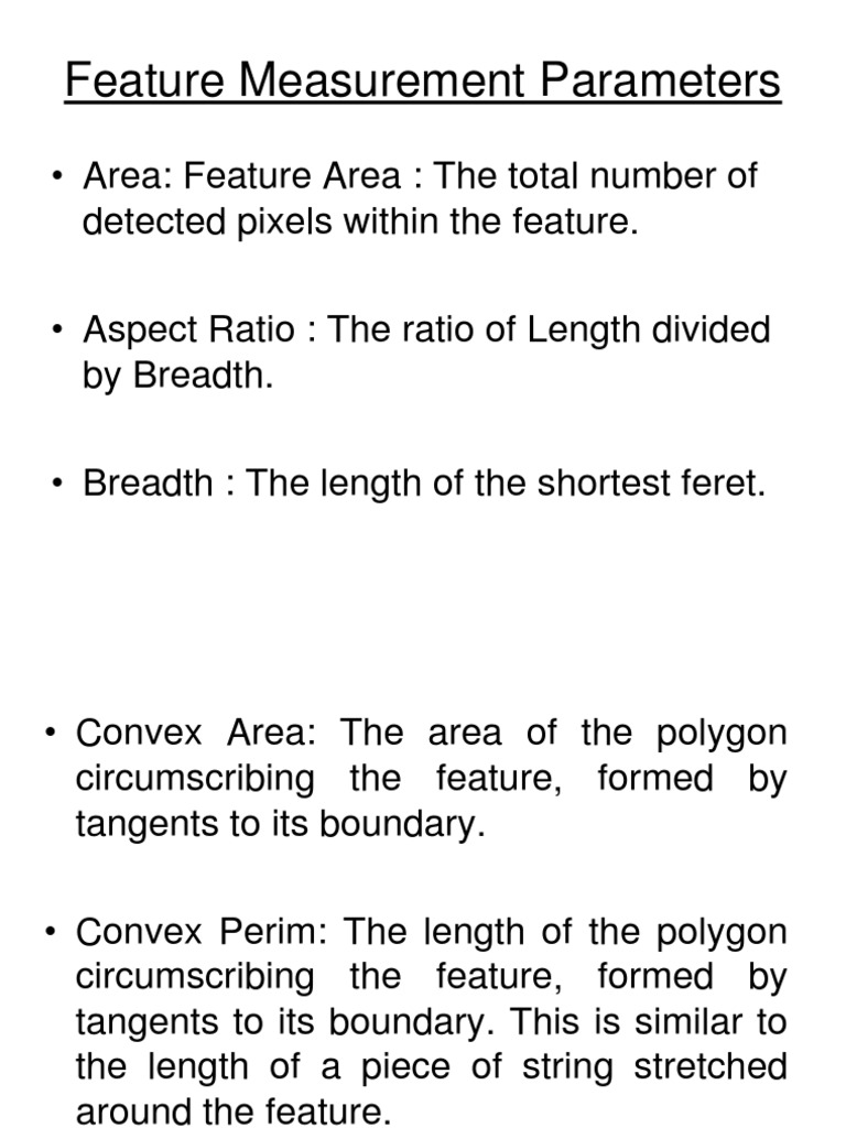 Feature Measurement Parameters Explained | PDF | Teaching Methods ...