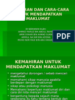 Kemahiran Dan Cara-Cara Untuk Mendapatkan Maklumat