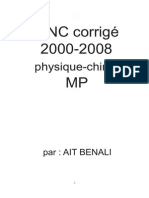 CNC Corrigé 2000-2008 Physique-Chimie MP