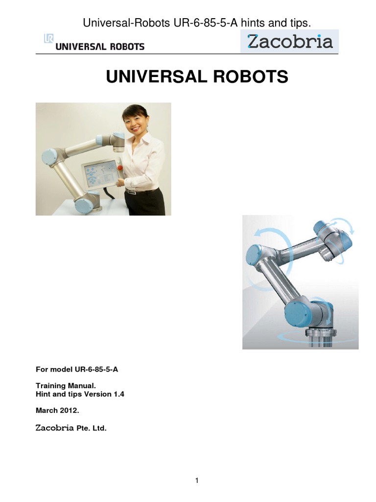 UR-6-85-5-A User Tips and Guide | PDF | Input/Output | Robot