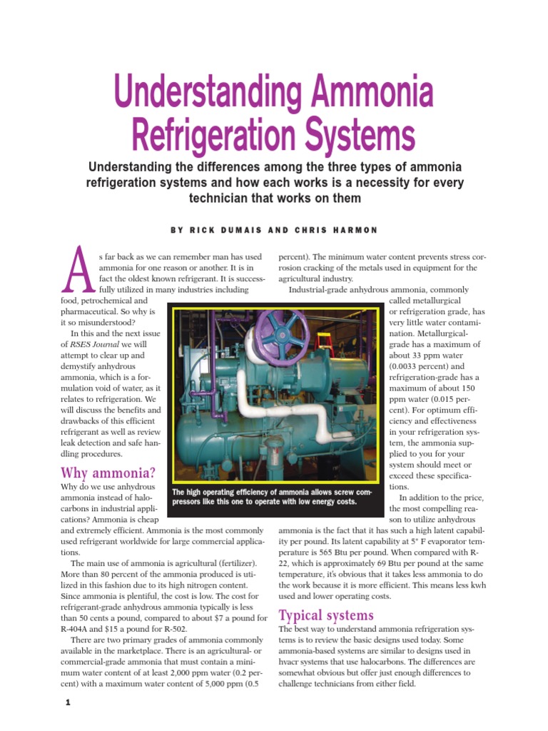 Understanding Ammonia Systems Leak Ammonia