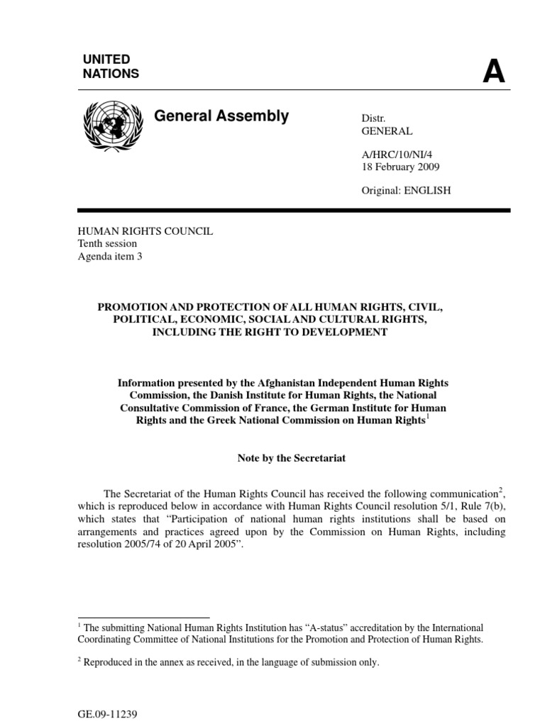 NHRIs and Human Rights in Counter-Terrorism | PDF | Human Rights ...