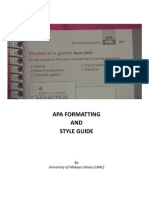 Apa Formatting and Style Guide