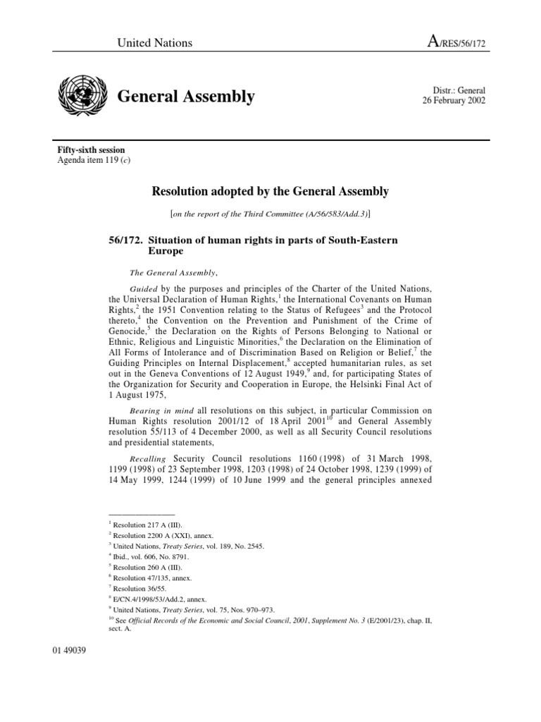 General Assembly United Nations PDF United Nations General
