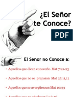 Te Conoce El Senor