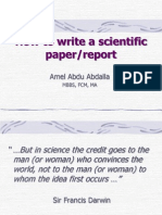 AMSA - IUA: How To Write A Scientific Paper, by Dr. Amal Abdou