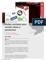 Redes sociales para vender ideas y productos