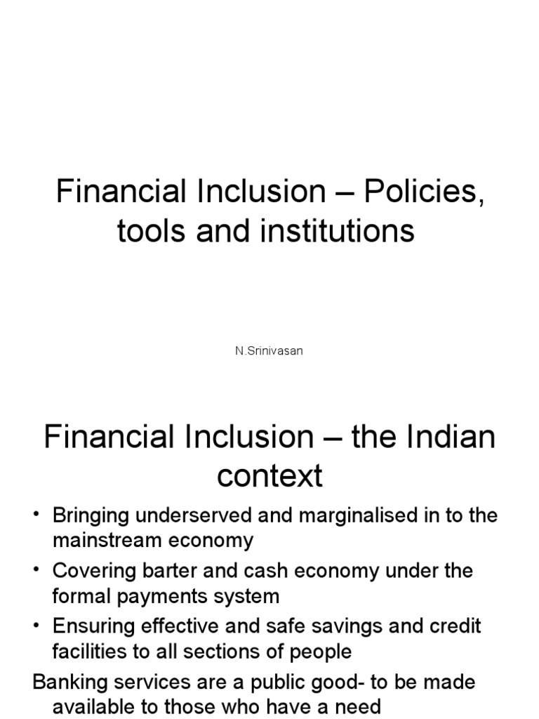 Enhancing Financial Inclusion in India | PDF | Financial Inclusion | Banks