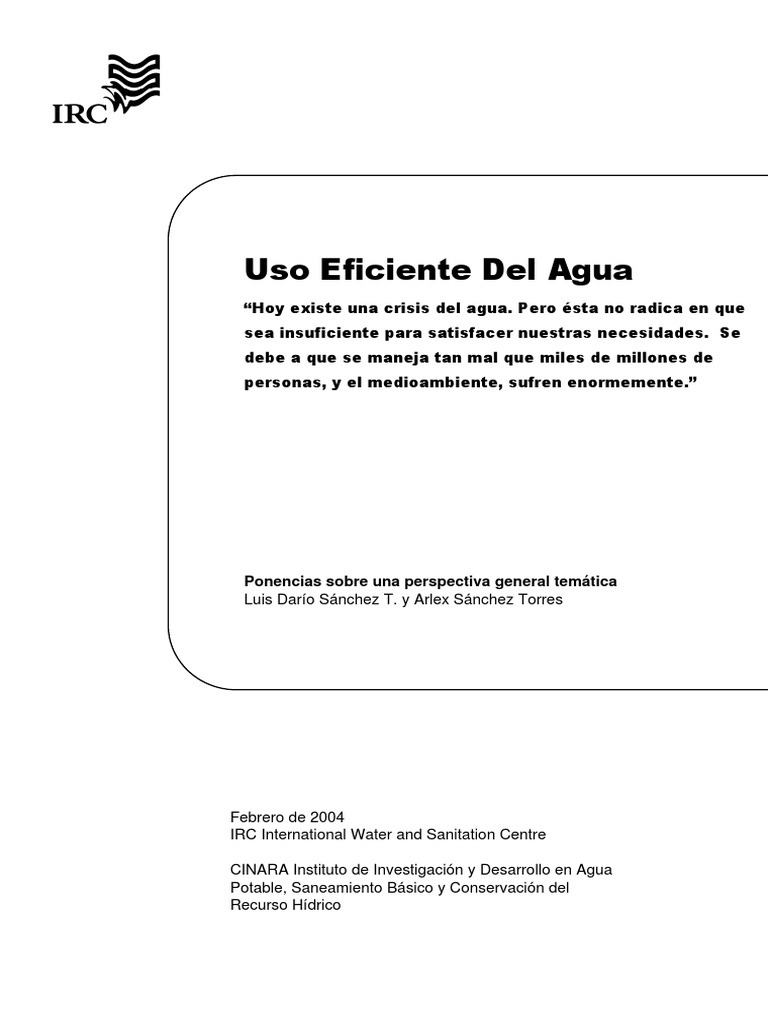 Uso Eficiente del Agua | PDF | Recursos hídricos | Agua