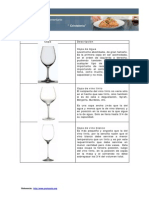 Cristalería para vinos y bebidas-tipos de copas