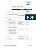 Lista de Cotejo Del Portafolio