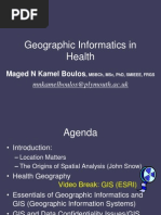 Geographic Informatics in Health: Mnkamelboulos@plymouth - Ac.uk